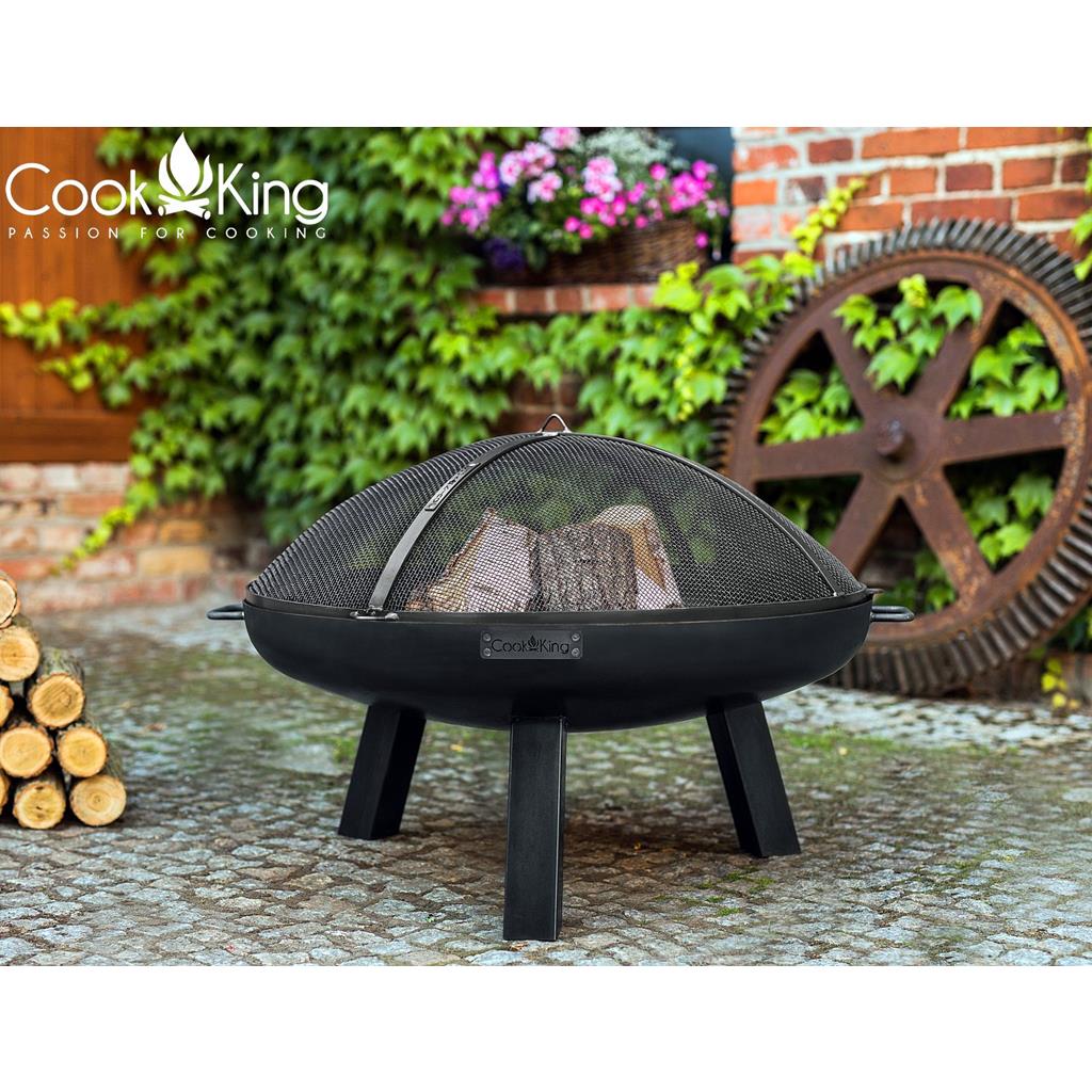 Set: CookKing Feuerschale POLO + Funkenschutz 60-80cm