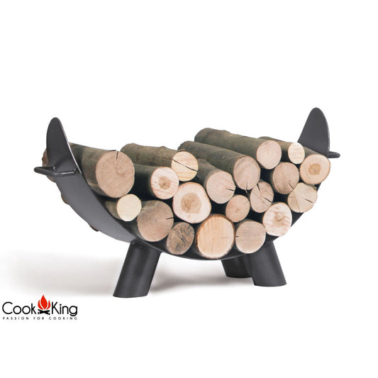 Cookking Holzkorb MILA 80x43 cm, Brennholzregal, Kaminholzregal