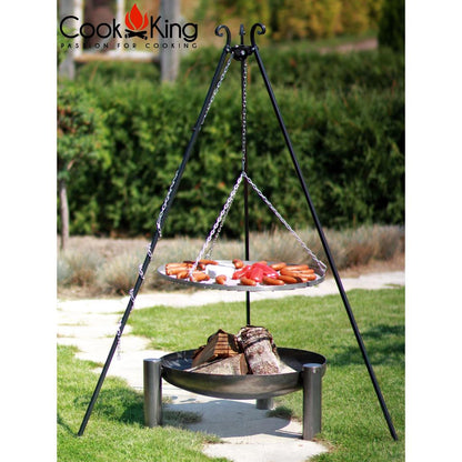 Cookking SET Dreibein 180cm + Grillrost + Feuerschale Palma