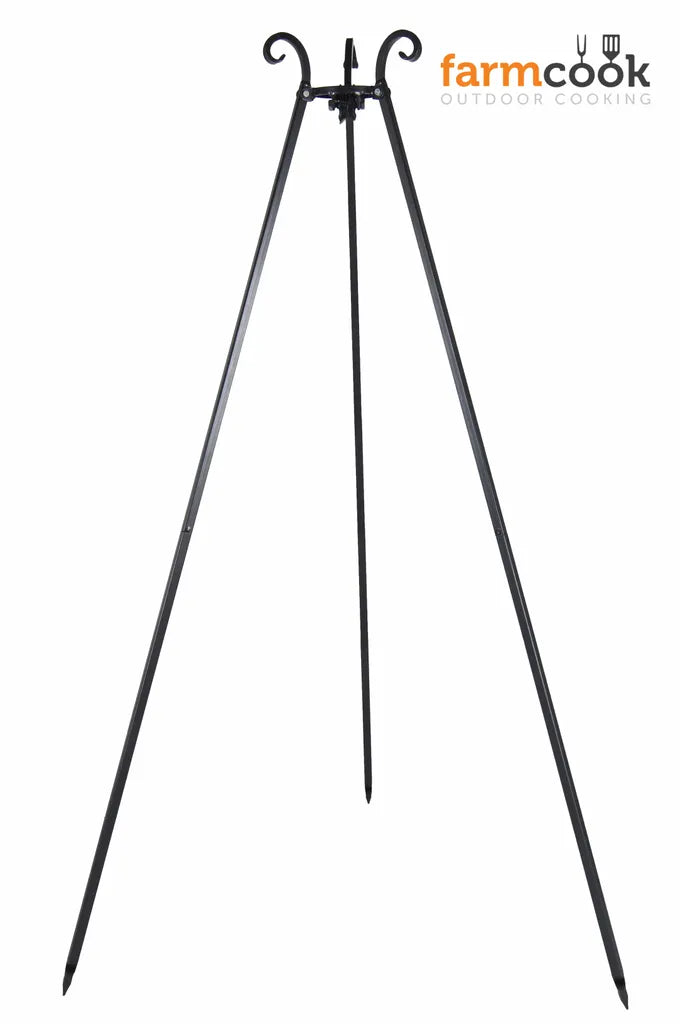 Farmcook Emaillierter Kessel mit Deckel auf dem Dreibein VIKING, Füllvolumen: 10 - 14 L ; Höhe: 185 cm